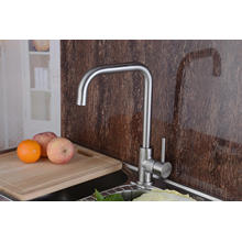 304 Stainless Steel Kitchen Sink Faucet Single Handle Robinet (HS15005)